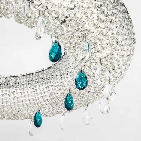 Подвесная люстра светодиодная хрустальная с регулировкой цветовой температуры Modelux MODELUX ML.2306.800 CR