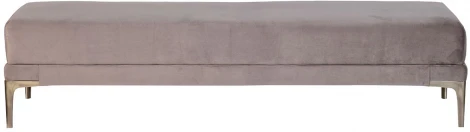 Банкетка Garda Decor PRIMA-Б160-2К-Серо/беж-Роман23 (Хром/Серо-бежевый)