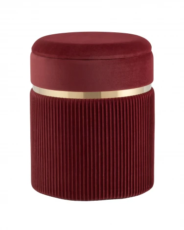 Пуф Миранда с ящиком велюр бордовый Stool Group УТ000042175