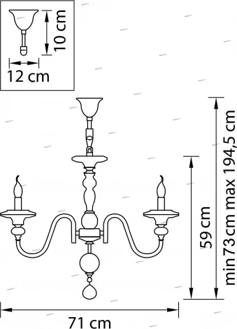 Подвесная люстра Osgona Azzurro 699104