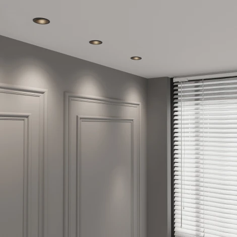 Встраиваемый светильник Elektrostandard Hide 25008/01 GU10 чёрный (220V, круглые)