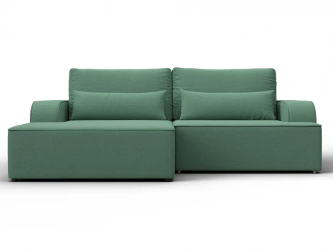 Диван угловой Лига-120 угол левый (ДСП,Брус,Фанера,ЛДС,Рогожка/Зеленый) Лига Диванов 137287L