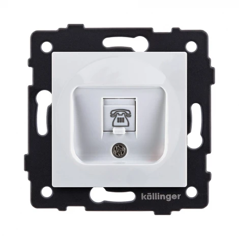 Розетка телефонная RJ11 белый Kollinger REA-009WH для Aspekt, Eleganz, Reflex