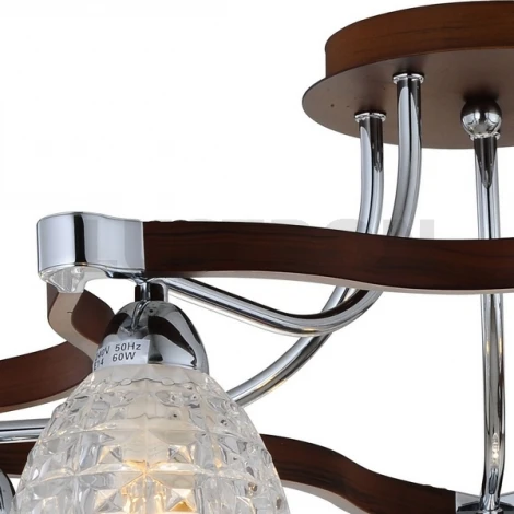 Потолочная люстра N-Light 415 415-05-13 chrome + walnut