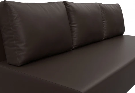 Диван прямой Лига-033 (Коричневый/Экокожа) Лига Диванов арт.121098