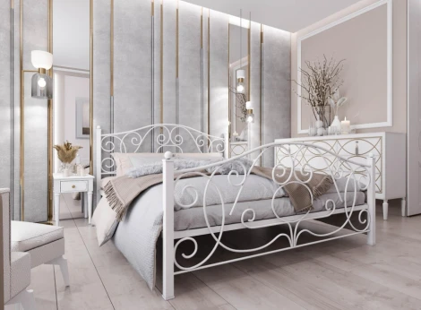 Кровать Woodville Викси 140х200 белая