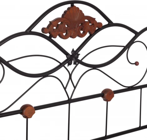 Кровать Tetchair Federica (Дерево гевея,Металл/Красный дуб,Черный) 20105