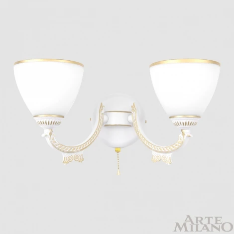Бра с выключателем Arte Milano AM342837 342837/2W WT+G (220V)