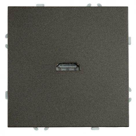 Розетка HDMI (антрацит, soft touch) Stekker Эмили 50168