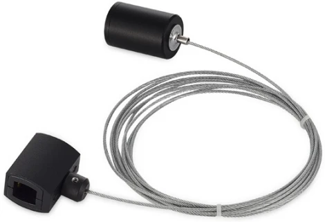 Токопроводящий прямой соединитель на тросе для оснований Donolux CODE 1.2 Connector 180 Suspension B DL20224