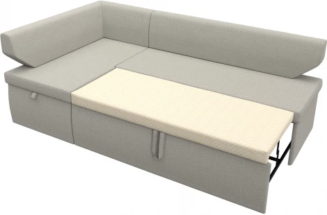 Диван кухонный угловой Омура левый угол (Бежевый/Рогожка) Лига Диванов арт.125895L