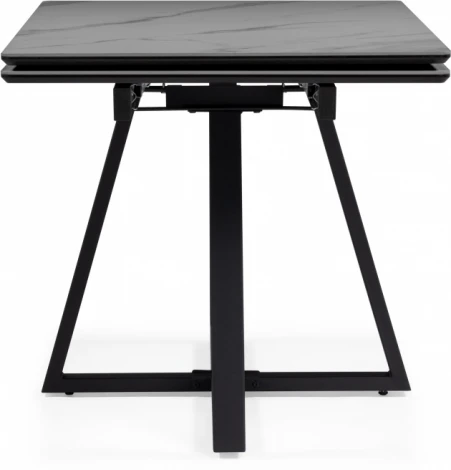 Керамический стол Notta Памелла 140(200)х80 серый мрамор larka grey / черный арт.612905