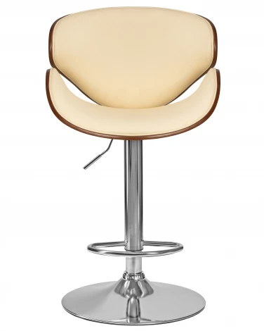 Набор 2 шт стул барный DOBRIN KARTER (коричневое дерево, кремовый)