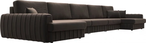 Диван П-образный Лига-057 НПБ МегаЛонг Лига Диванов (Велюр) арт.129359