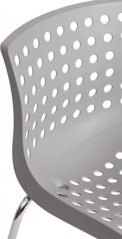 Стул SKALBERG (mod. C-084-A) / 1 шт. в упаковке (Металл,Пластик /Серый,Хром)