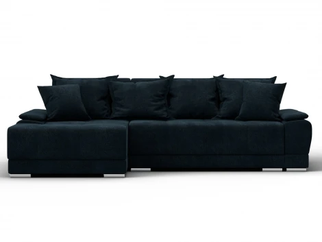 Диван угловой Лига-119 угол левый (ДСП,Брус,Фанера,ЛДС,Велюр/Графит) Лига Диванов 137098L