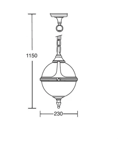 Настенный фонарь уличный Oasis Light 88405 Bl (220V, шар, IP44)