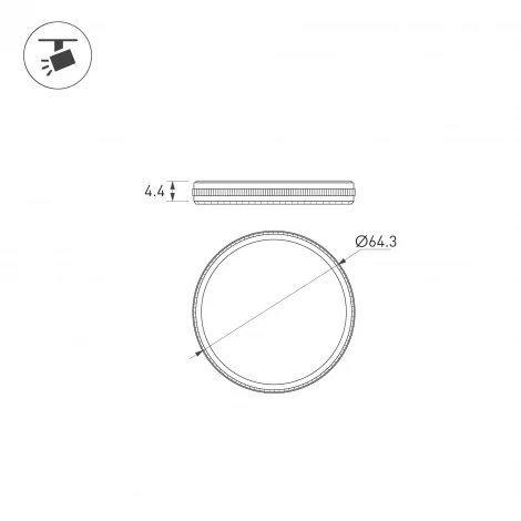 Фильтр LGD-ARTIFACT-ND-LENS-R62 (BK) (Arlight, Металл) 059722