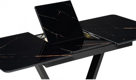 Стол на тумбе Woodville Бугун обсидиан / черный 500004