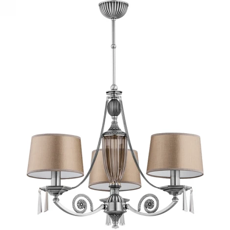 Потолочная люстра на штанге Kutek Monza MON-ZW-3(N/A) (220V, хрусталь Asfour)