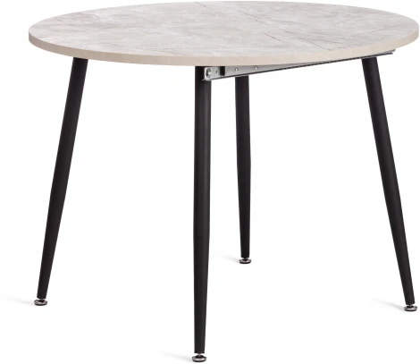 Стол VELETA ЛДСП/HPL/металл, 100 x 100+40 75 см, Агат серый/чёрный Tetchair 19739