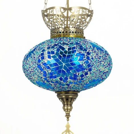 Подвесной светильник с подвесками Citilux Каир CL419126 Мозайка синяя