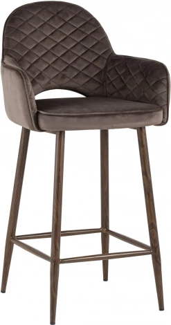 Стул полубарный Stool Group Венера диамант велюр коричневый УТ000004924