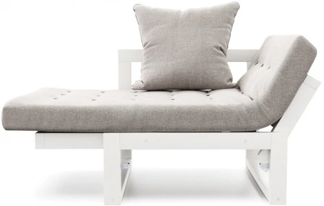 Кресло Arsko Амбер белая эмаль серая рогожка