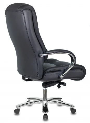 Кресло руководителя Бюрократ T-9925SL черный кожа крестовина металл хром