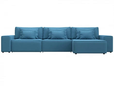 Диван угловой Лига-074 угол универсальный (ДСП/Пластик/Рогожка/Голубой) Лига Диванов 129858