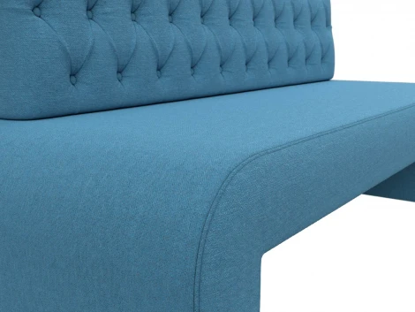 Диван кухонный прямой Кармен Люкс (Голубой/Рогожка) Лига Диванов арт.123838