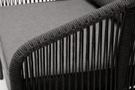 Модульная угловая лаунж-зона из роупа (веревки), цвет темно-серый 4SIS Канны KAN-S5C1T1-5-SET D-gray