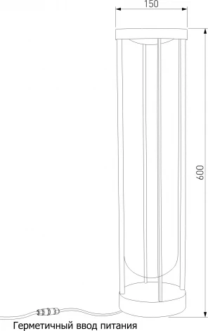 Наземный светильник уличный Elektrostandard Ritz 35183/F черный (LED, 220V, круглые, IP54)