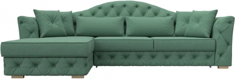 Диван угловой Артис левый угол (Зеленый/Рогожка) Лига Диванов арт.123401L