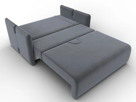 Диван прямой Лига-117 (ЛДСП,Брус,Фанера,Велюр/Серый) Лига Диванов 137012