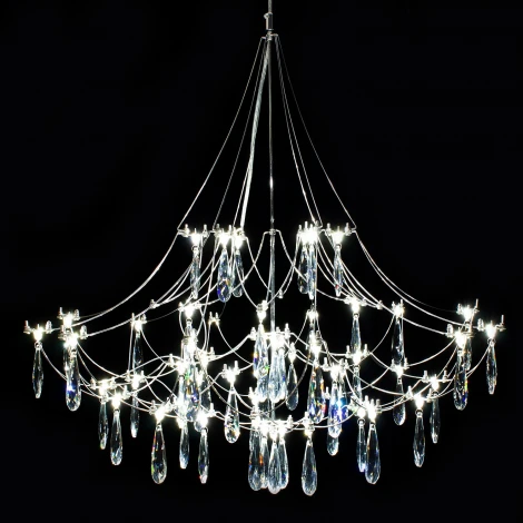 Подвесная люстра светодиодная хрустальная с пультом ILLUMICO IL2024-700HX-51 Ether