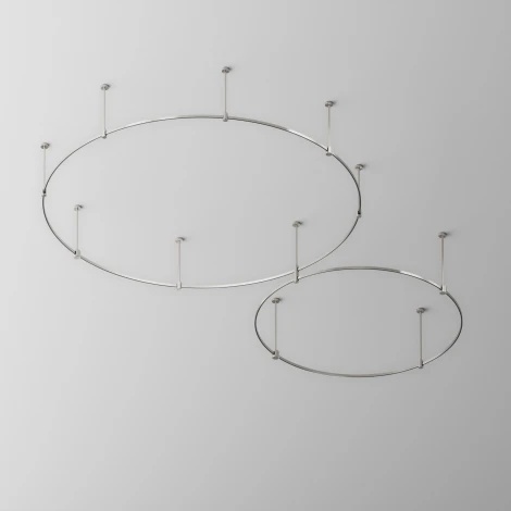 Шинопровод модульный подвесной/накладной магнитный 24V круглый из полукругов 1800мм Maytoni Busbar trunkings Flarity TRX154-2SR-D1800-PT