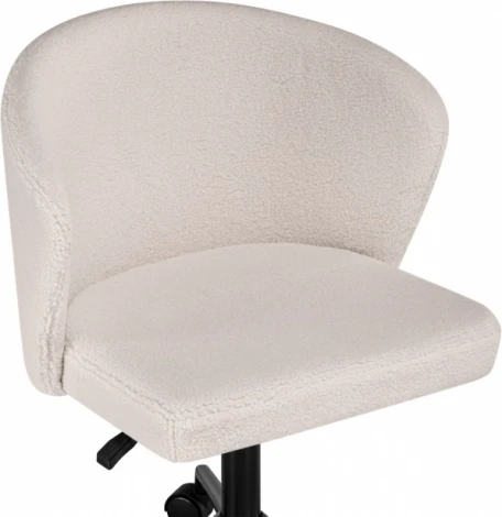 Офисное кресло Woodville Lika white teddy / black арт.15858