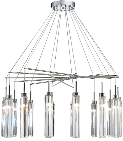 Подвесной светильник Newport 4520 4524+10/S chrome (220V, хрусталь, на проводе)