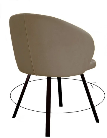Стул DikLine 258 поворотный, Z48 капучино, ножки черные