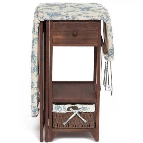 Гладильный комод с 1 корзиной и 1 ящиком Secret De Maison LA GRAN (mod.XD1156) brown (коричневый) (дерево павловния, мдф)