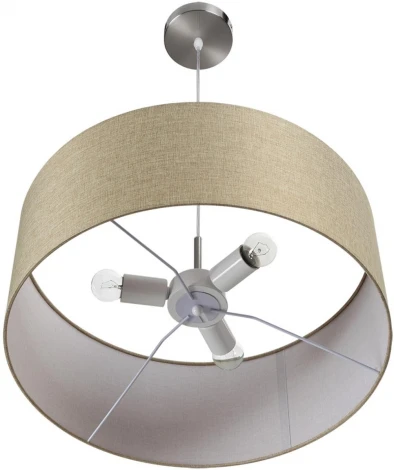 Настольная лампа Lumion Nikki 8251/1T никель/серый, металл/текстиль Е27 60W 220V (выключатель, круглые)