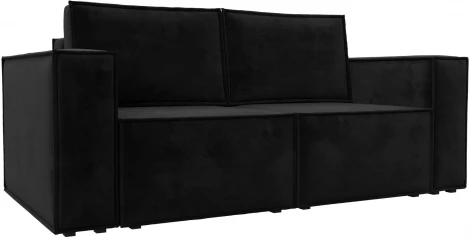 Диван прямой Куба мини (Черный/Велюр) Лига Диванов арт.121876