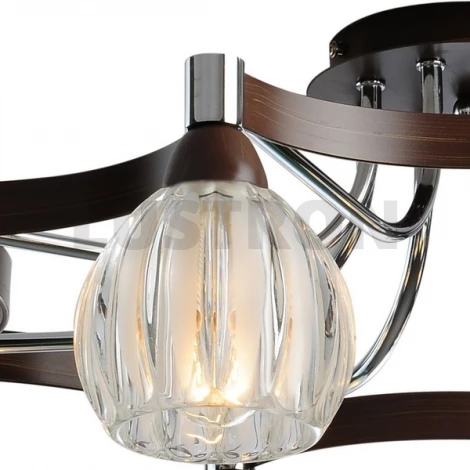 Потолочная люстра N-Light 418 418-08-13WBB chrome + wengue