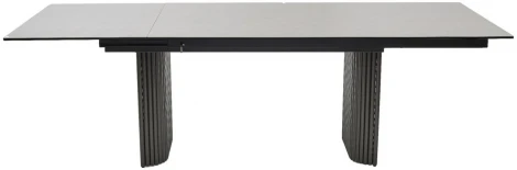 Стол M-City RAGNAR 180 цвет 1699 Серая кожа, керамика / Темно-серый каркас