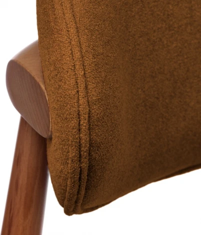 Стул Lucas 3 терракотовый букле с ножками цвета орех Bradexhome арт.RF 0799