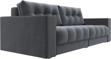 Диван прямой с декором Лига-049 НПБ Лига Диванов (Велюр) арт.128390