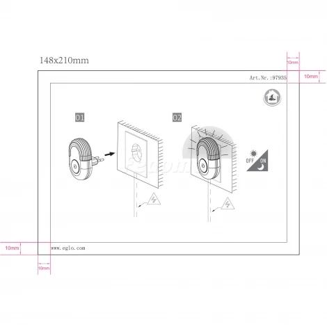 Ночник Eglo Tineo 97935