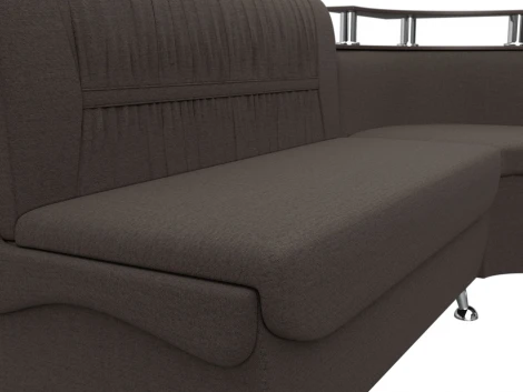 Диван кухонный угловой Сидней правый угол (Коричневый/Рогожка) Лига Диванов арт.125901