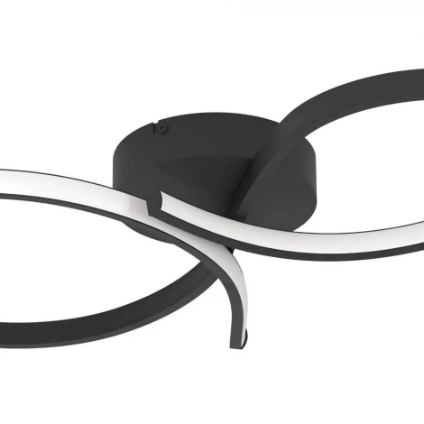 Потолочная люстра светодиодная Eglo Serpins 901266 21W(LED), алюминий, сталь, черный, пластик, белый, 3000K